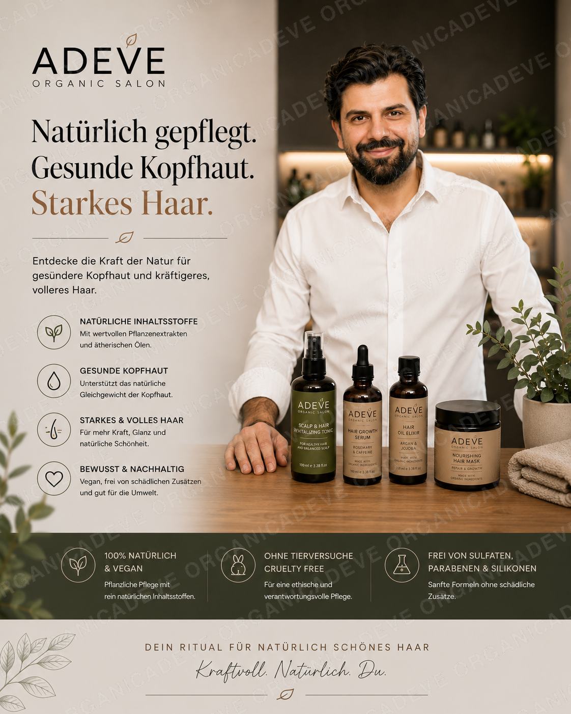 ADEVE Produkte und Markenportrait für natürliche Haarpflege